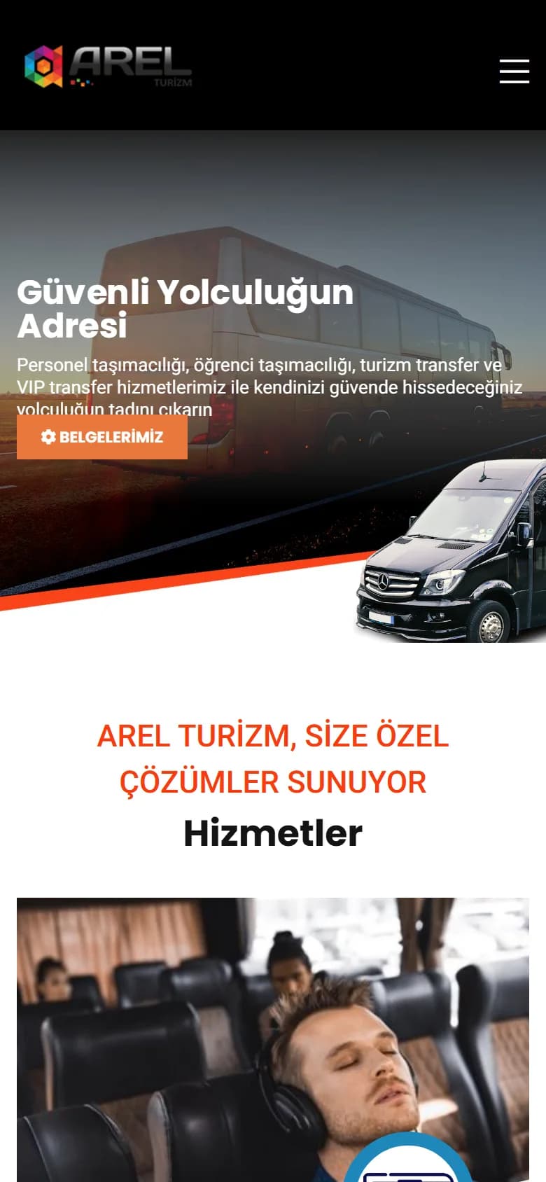 Arel Turizm – Ana sayfa – mobil görünüm