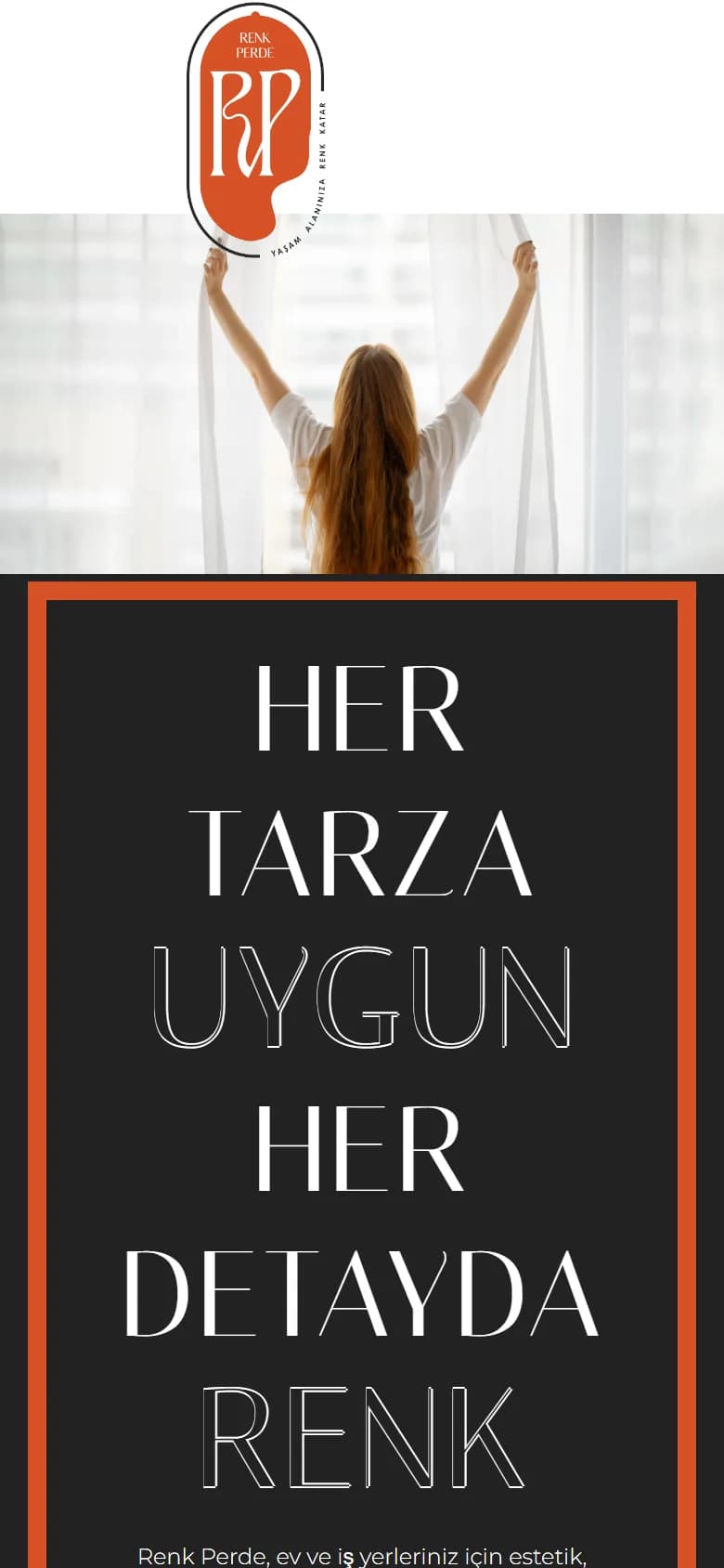 Renk Perde – Ana sayfa – mobil görünüm