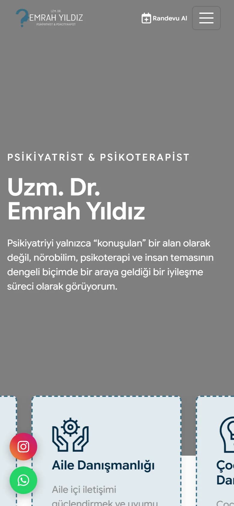 Uzm. Dr. Emrah Yıldız – Ana sayfa – mobil görünüm