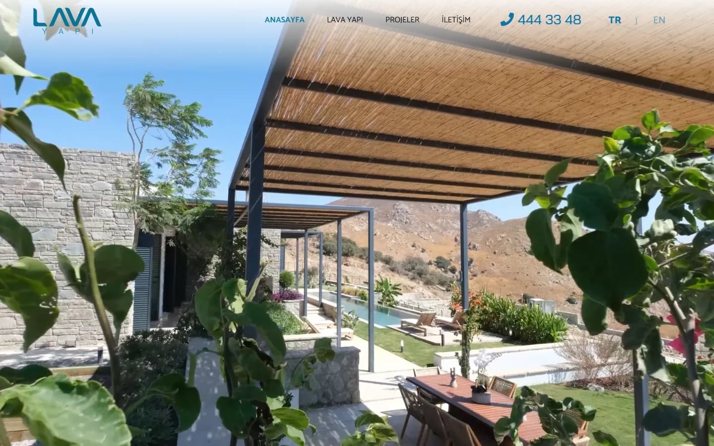 Lava Yapı – Ana sayfa – masaüstü görünüm