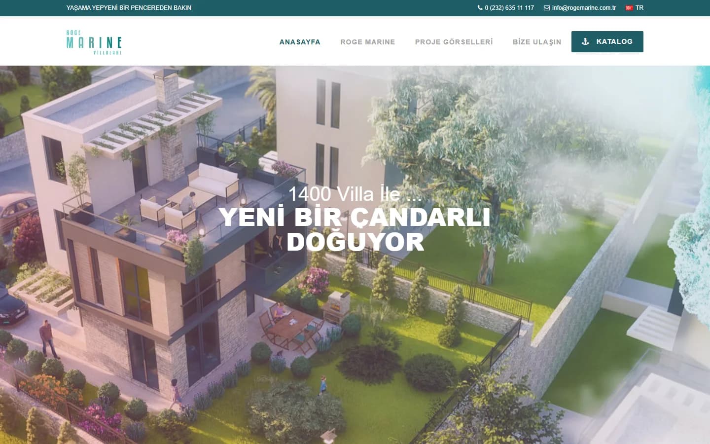 Roge Marine Villaları – Ana sayfa – masaüstü görünüm