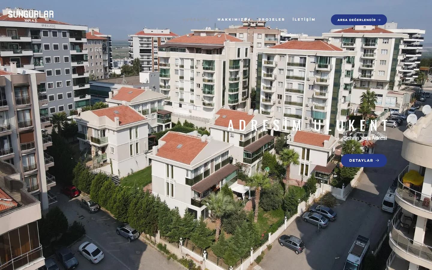 Sungurlar Yapı – Ana sayfa – masaüstü görünüm