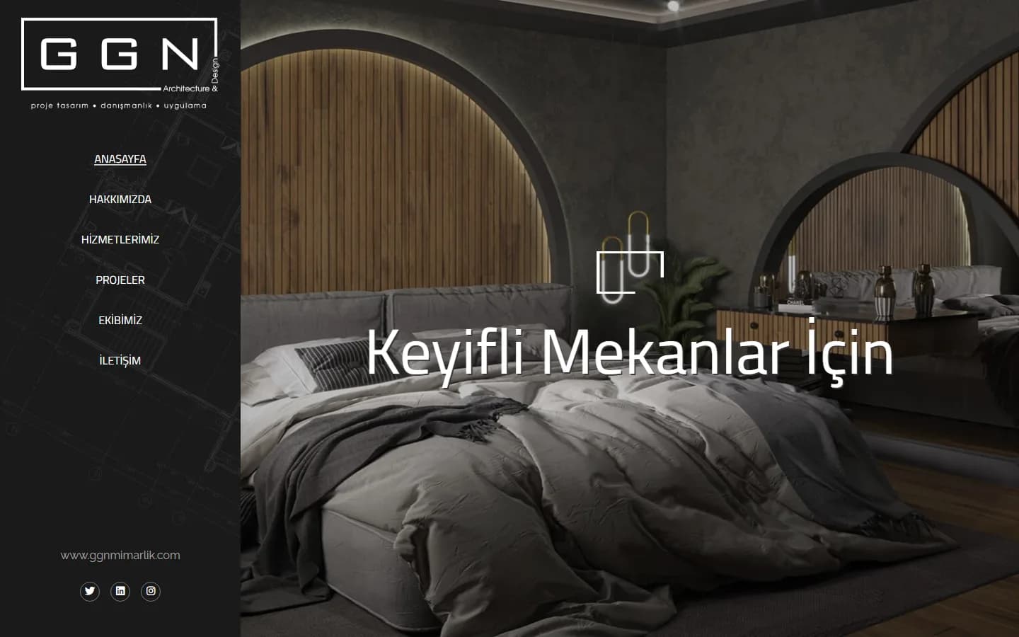 GGN Architecture & Design – Ana sayfa – masaüstü görünüm