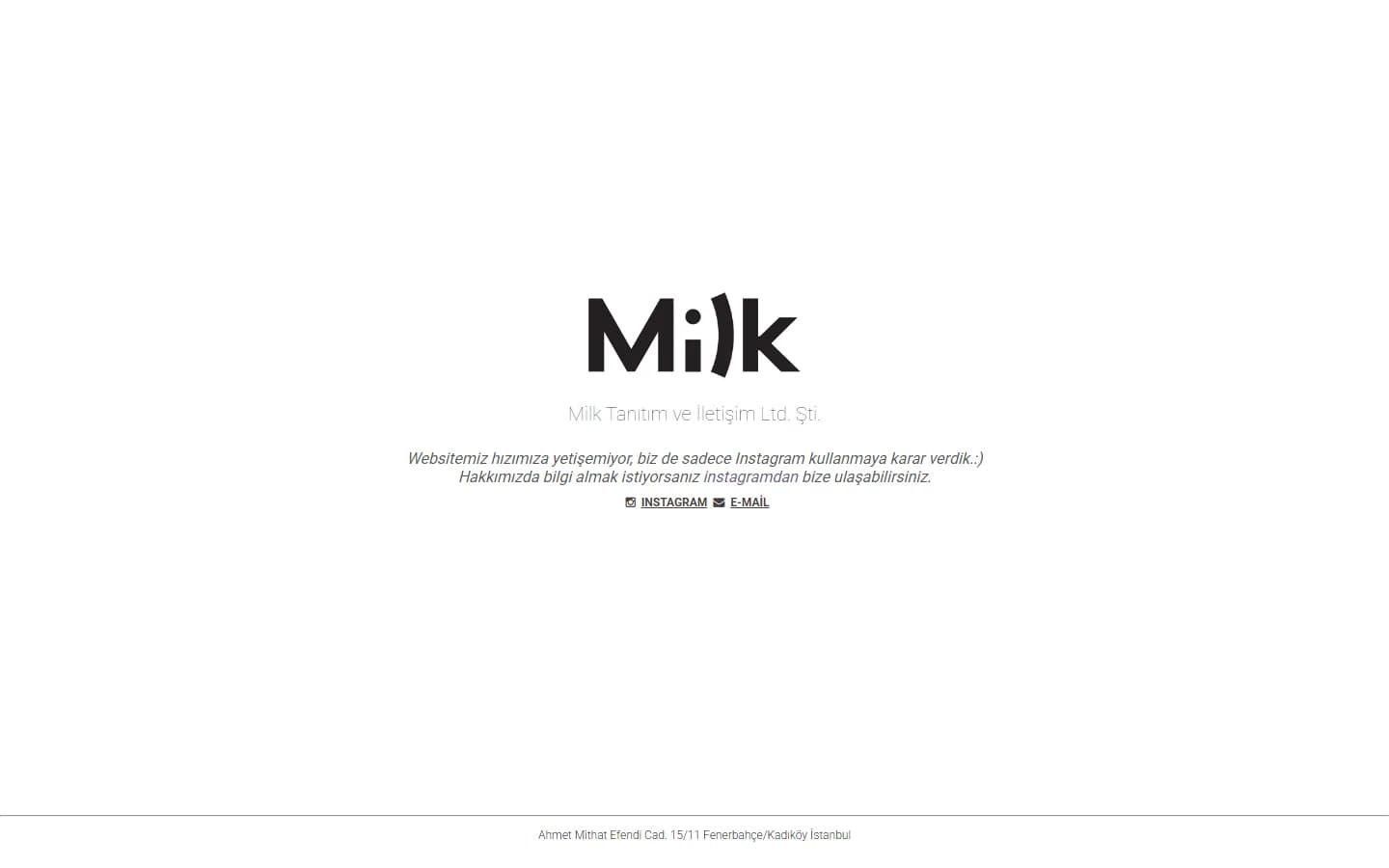 Milk Tanıtım ve İletişim Ltd. Şti. – Ana sayfa – masaüstü görünüm
